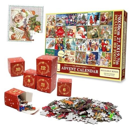 Christmas Advent Calendar 2024 Puzzle, Unique Jigsaw Puzzles Advent Calendar,