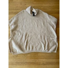 NWT Cejon sweater lightweight turtleneck short sleeve one size Oatmilk