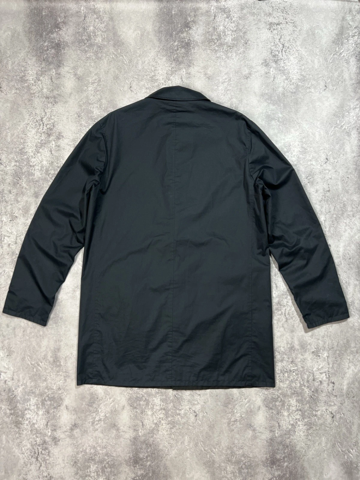 ⁠VTG Calvin Klein Collection Italy Reversible Coat Jacket Mens L 50 Dark Navy⁠ image 8