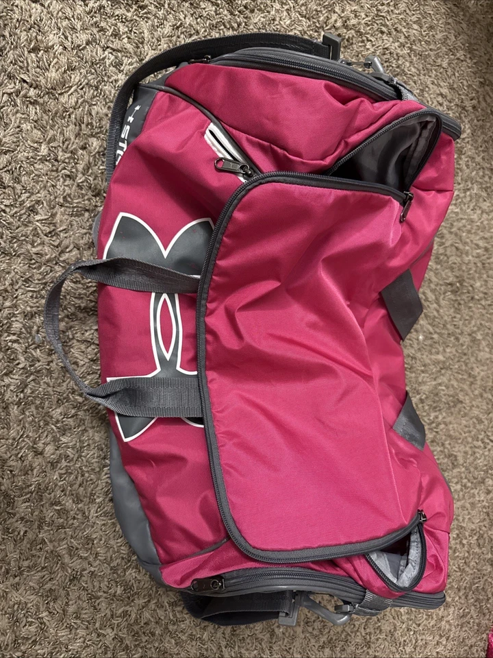 Under Armour Storm 1 Bolsa de Lona Rosa Gris Gimnasio Viaje Fin de Semana Grande para Pasar la Noche Foto 2 de 4