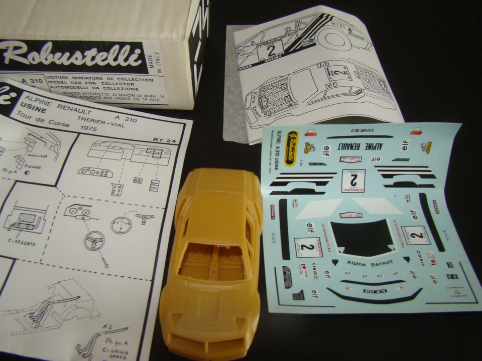 Kit 1/43 Robustelli Alpine A310 usine Tour de Corse 1975 - Photo 3/4