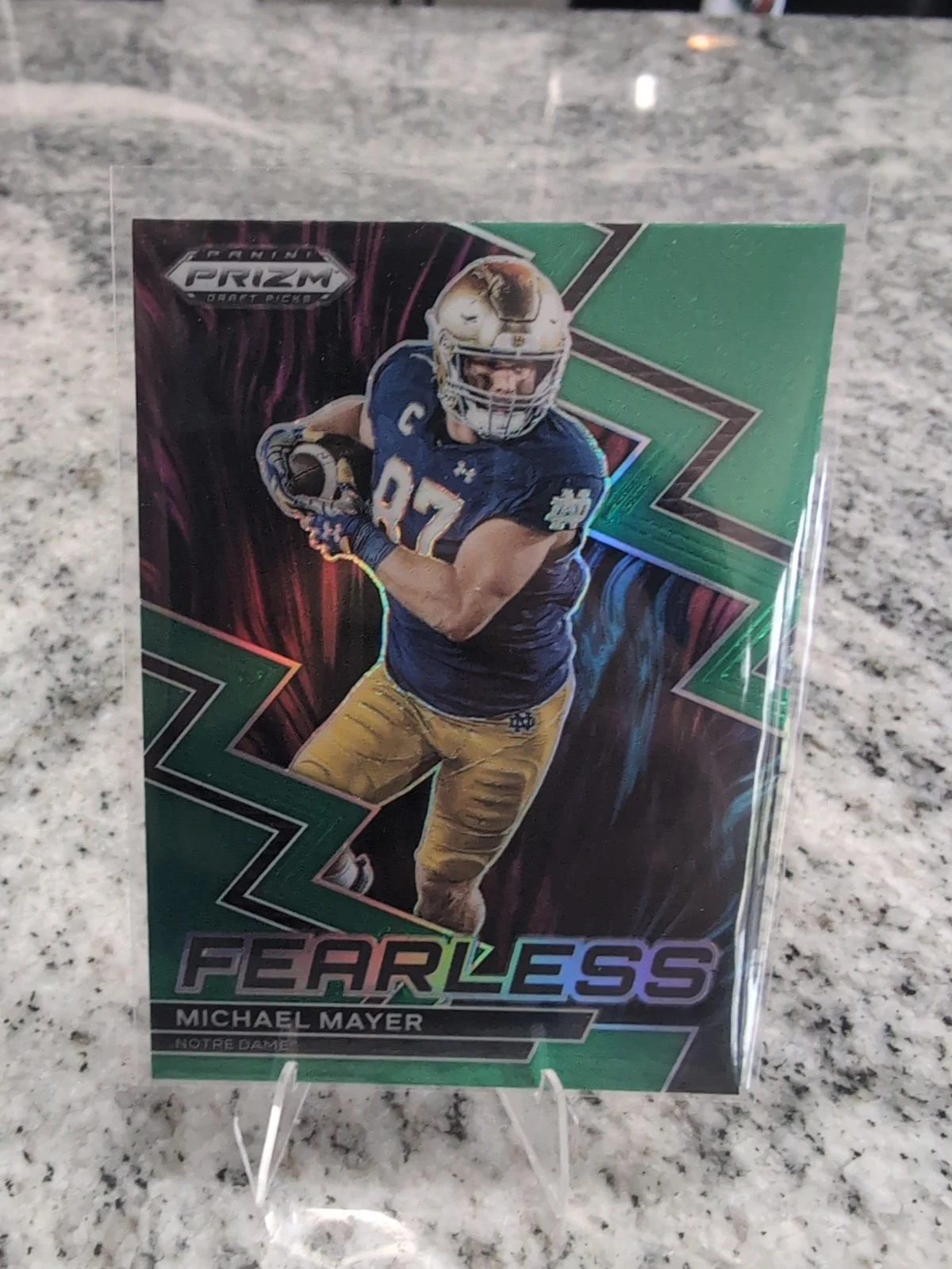 Michael Mayer Panini Prizm Draft Picks Fearless #F25 Green