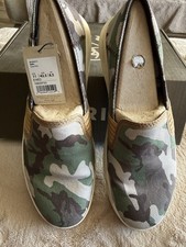 Ariat Loafers Camo Ryder Canvas Casual Slip On Shoes Women's 11B Green Tan