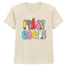 First Grade School Kids T-Shirt Milestone Celebration Childrens Tee