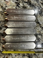 ImpressArt Upper Case Initial Metal Stamp Set Of 6, Letters A,K, L, S, J, M