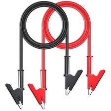 Alligator Clips Electrical Test Leads Set, 15A Jumper Wires Heavy Duty with Prot