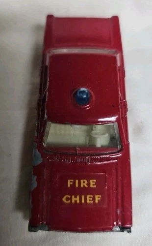 MATCHBOX 1-75 LESNEY  #55 59 FORD GALAXIE FIRE CHIEF CAR VINTAGE
