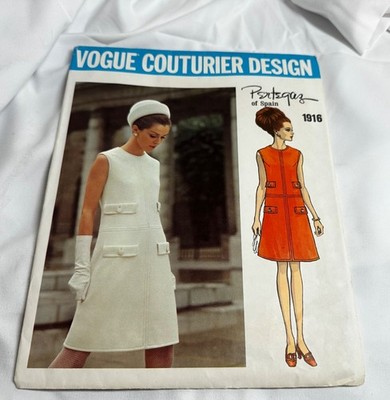 Vogue Couturier Design 1916; ca. 1968; Pertegaz of Spain - Uncut - Size 12