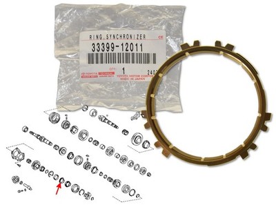 Synchronring Synchronisierung Getriebe 5 Gang 33399-12011 für Toyota Corolla