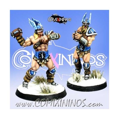 Comixininos Fanasty Football Norse 28mm Set of 2 Norse Throwers Pack New