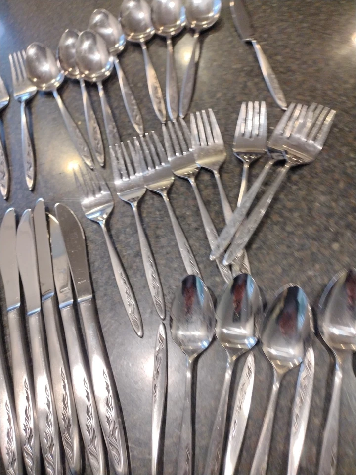 Juego/lote de 45 piezas a juego de cubiertos MCM INTERPUR de acero inoxidable JAPÓN de colección Foto 4 de 4