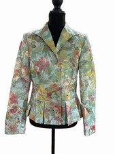 Lafayette 148 New York Floral Metallic Jacquard Peplum Blazer NWT Sz 2