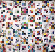 QUILT  TOP-Multi Colored-Scrappy-Ready  For You To Finish