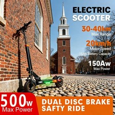 Adult Electric Scooter Offering 70-Mile Range: Dual Suspension Brakes, 28 mph