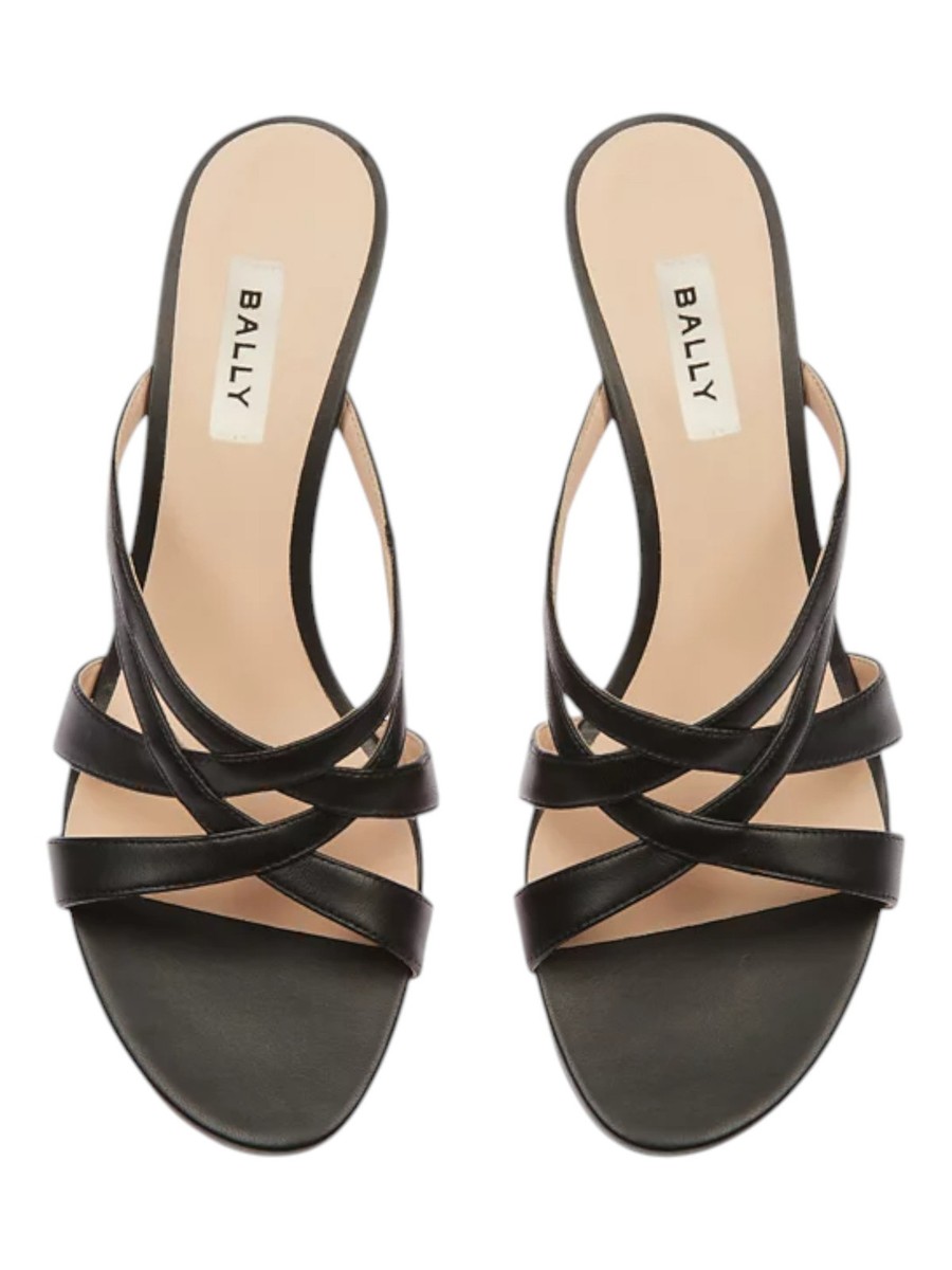 【関税込み】Bally ブラック Corys サンダル Bally Carolyn 6304286 Black Strappy Slip On Dress Sandals