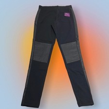 FOREVER 21 Women  s Small Black Leggings Faux Leather Accents