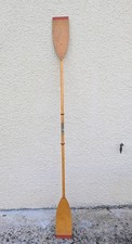 Ancienne Paire Rames Bois Canoë Bateau Barque Kayak Vintage 1950's 50 60