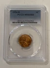 1954-D Lincoln Wheat Cent Penny PCGS MS 66 RD  0962