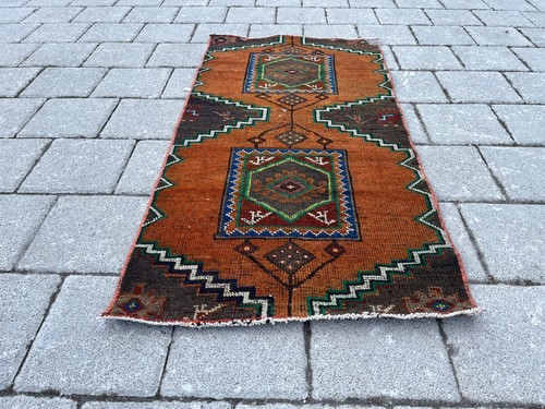 1,8 x 3,7 ft Bohemian rug,Area rug,Vintage rug,Turkish rug,Wool rug,Home decor - Picture 4 of 8