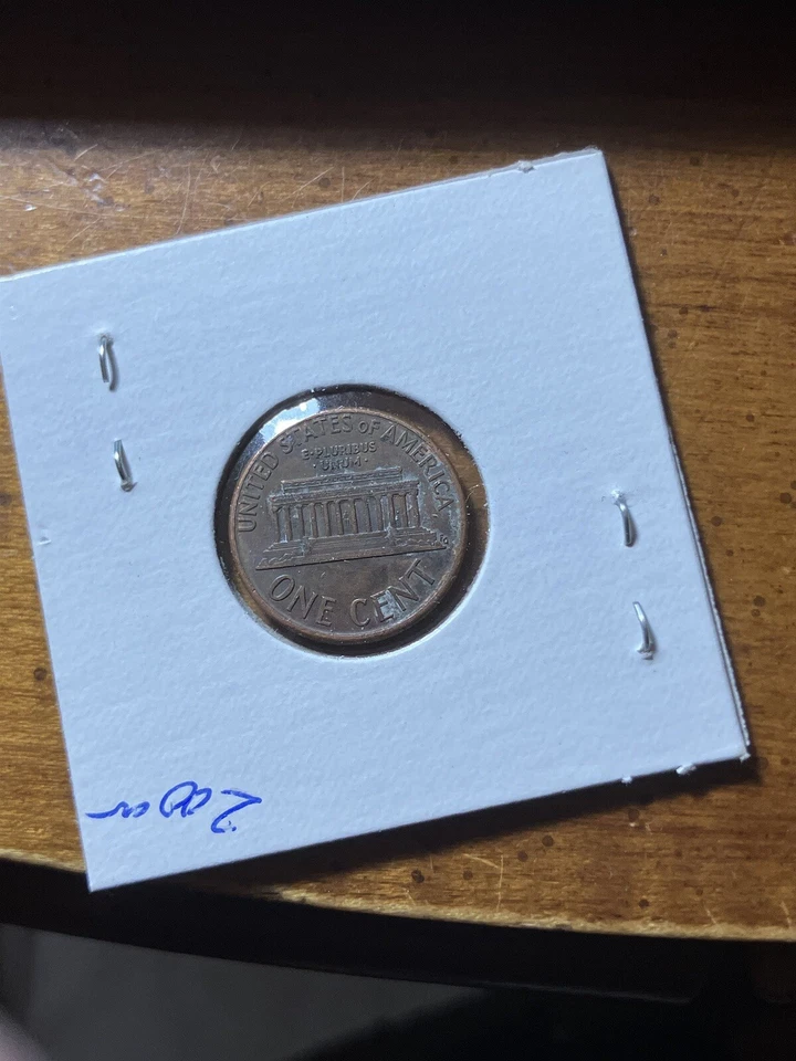 1990 error no mint mark L/Rim Lincoln penny - Image 2 of 2