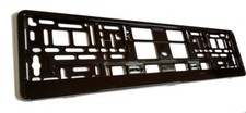 Black Shiny European Euro License Number Plate Holder Frame Car Uk Eu German Bmw