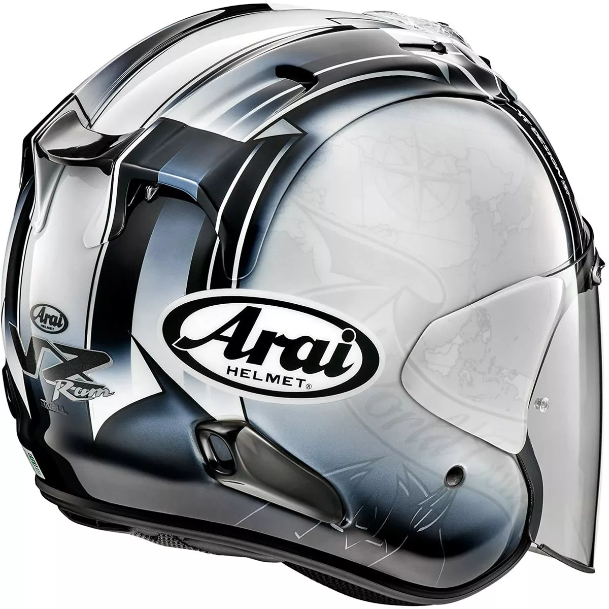Arai Open Face Helmet SZ-R VAS RAM-X VZ-RAM HARADA TOUR WHITE BLUE CASCO