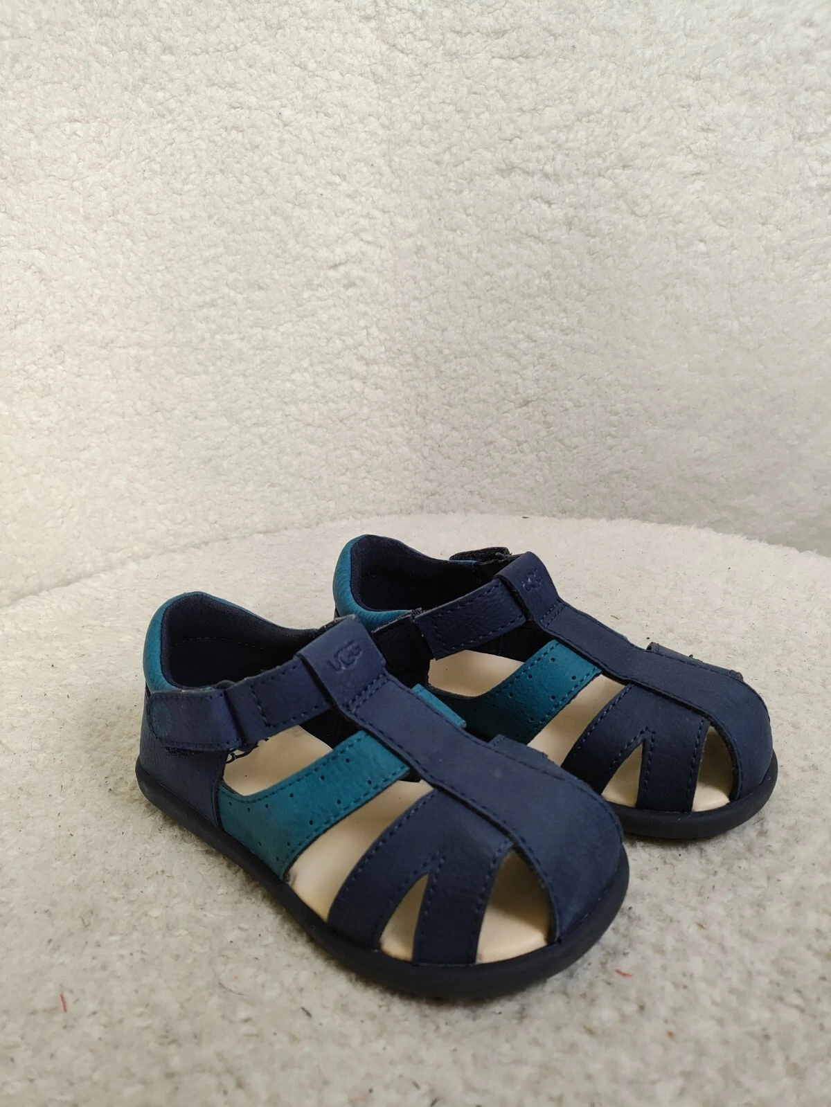 Sandali bambino UGG T Kylo 8 blu pelle cinturino traspirante comode scarpe basse