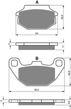 Goldfren Bremsbel&auml;ge hinten f&uuml;r Kymco MXU 150 2005-2020