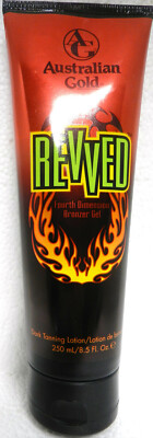 REVVED FOURTH DIMENSION BRONZER GEL DARK TANNING LOTION BY AUSTRALIAN GOLD RARE!