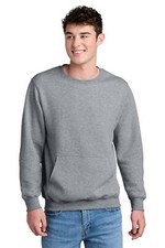 Port  Company Core Fleece Crewneck Pocket Sweatshirt PC78PKT