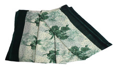 Floral Printed Fabric Dress Indian Vintage Saree Women Wrap Green Material Sari