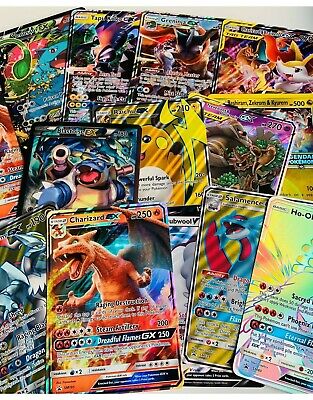 Pokemon Card Lot 100 OFFICIAL TCG Cards Ultra Rare Included + GX EX MEGA +  HOLOS