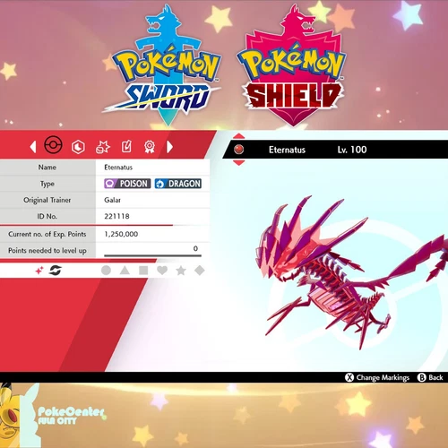 Shiny Eternatus ✨Event GameStop ✨ Pokemon Sword & Shield ✨ UNTOUCHED