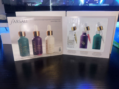 6x Farsali Unicorn Essence, Rose Gold Elixir, Skintune Blur Sample Card