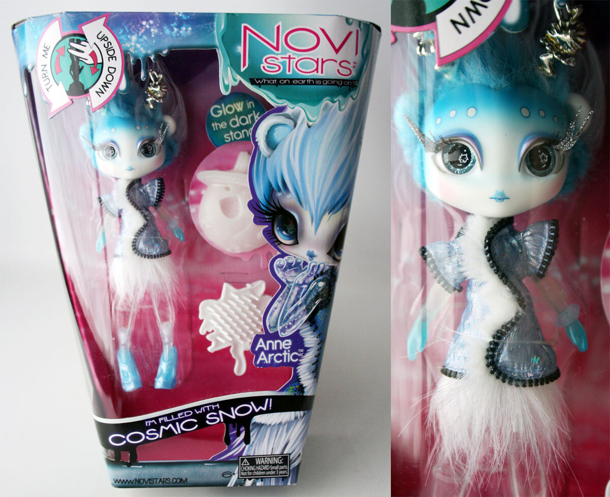NOVI STARS ANNE ARCTIC DOLL COSMIC SNOW + GLOW IN THE DARK STAND