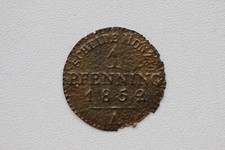 Holy Roman Empire Prussia 1 Pfennig 1852