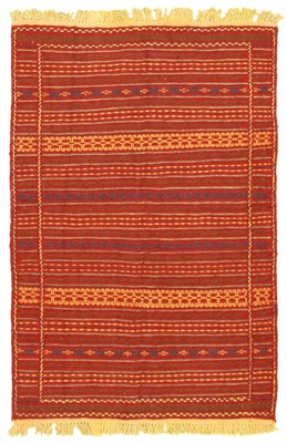 Vintage Hand Woven Carpet 3'3'' x 4'11'' Traditional Wool Kilim Rug