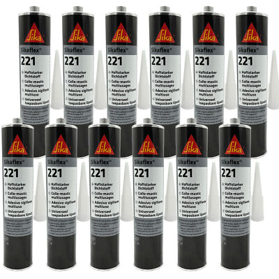 Sikaflex 221 Dichtstoff Karosseriekleber weiß 12x300ml Dichtmasse überlackierbar