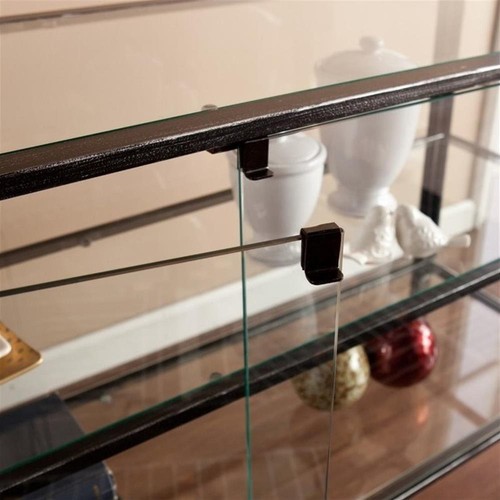 SEI Furniture Terrarium Display Console Table in Black - Picture 2 of 7