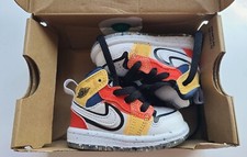 NEW Jordan 1 Mid SE TD Size 3C White Black Picante Red