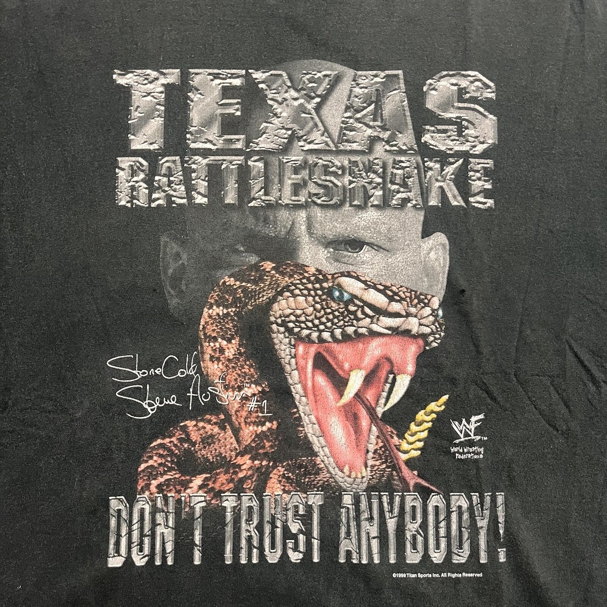 Vintage 90s Stone Cold Steve Austin Texas Rattlesnake T Shirt