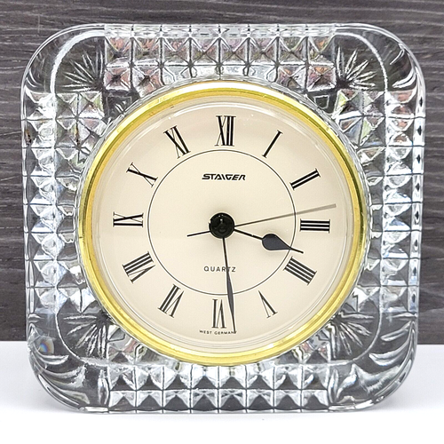 Orologio da scrivania Staiger quarzo piombo cristallo Germania Ovest batteria funzionante - Foto 2 di 24