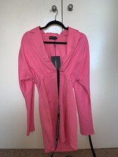 Pretty Little Thing Pink Shirt Dress Size 8. Brand New Never Worn