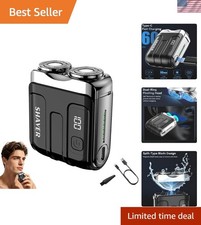 Mini Electric Smart Shaver Dual Blade, Digital Display, Rechargeable Beard