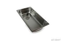 "Edelstahl SpüLbecken Camping SpüLe Waschbecken + Ablauf 325X176X65 3/4\" 19Mm "