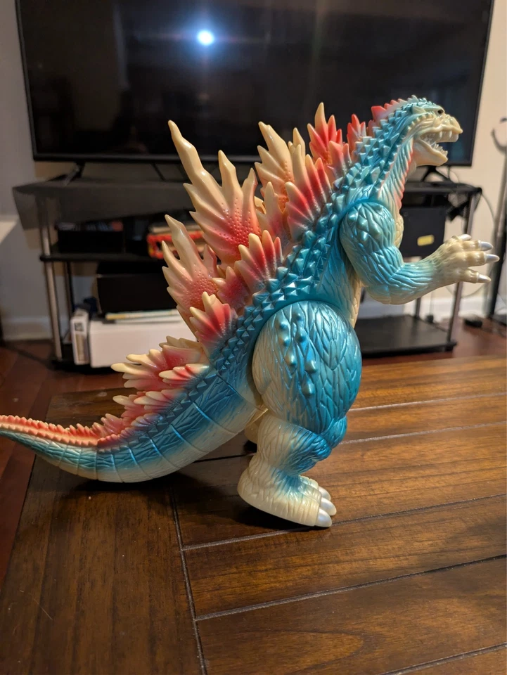 2023 MARUSAN 350 9" GODZILLA 1999 2000 Lucky Bag Cream Red And Blue Metallic - Image 2 of 4