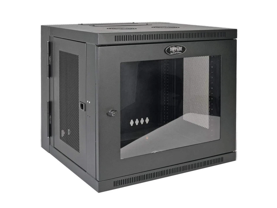 Tripp Lite 10U Wall-Mount Rack Enclosure Server Cabinet, Hinged Back, Clear - Image 3 of 4
