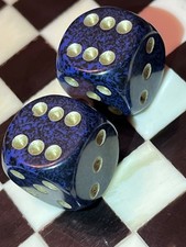 CHX LE153 Chessex D6 16mm Pair Speckled Hurricane Rpg Ad d Dice 111525 