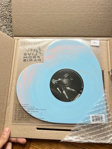 Taylor Swift Lover (Live From Paris) Heart Shaped Vinyl - Brand New -SEALED