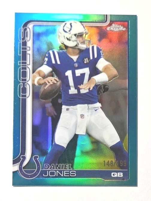 2025 Topps Chrome Aqua /199 Ref #132 Daniel Jones (COLTS) !!